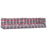 Coussins de palette vidaxl 5 stedcase motif tissu rouge
