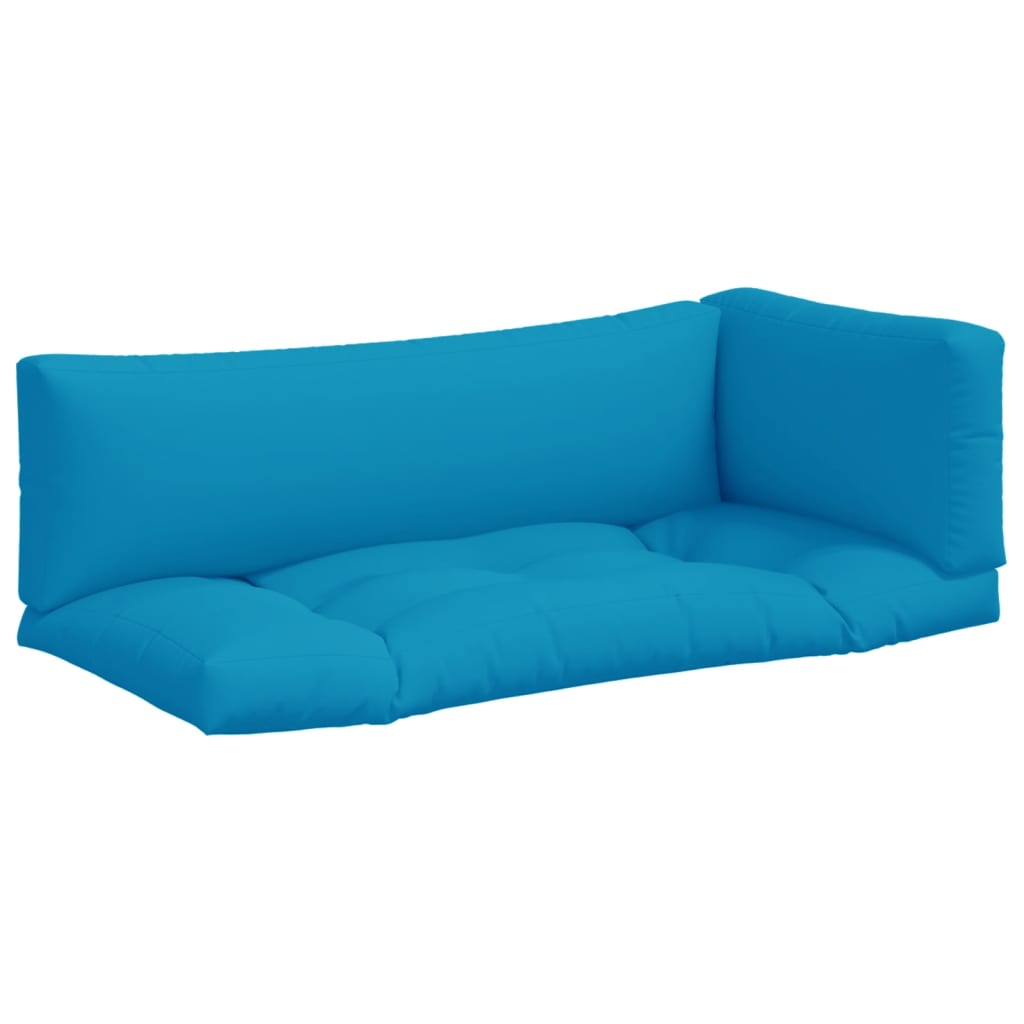 Vidaxl Pallet cushions 3 st fabric blue
