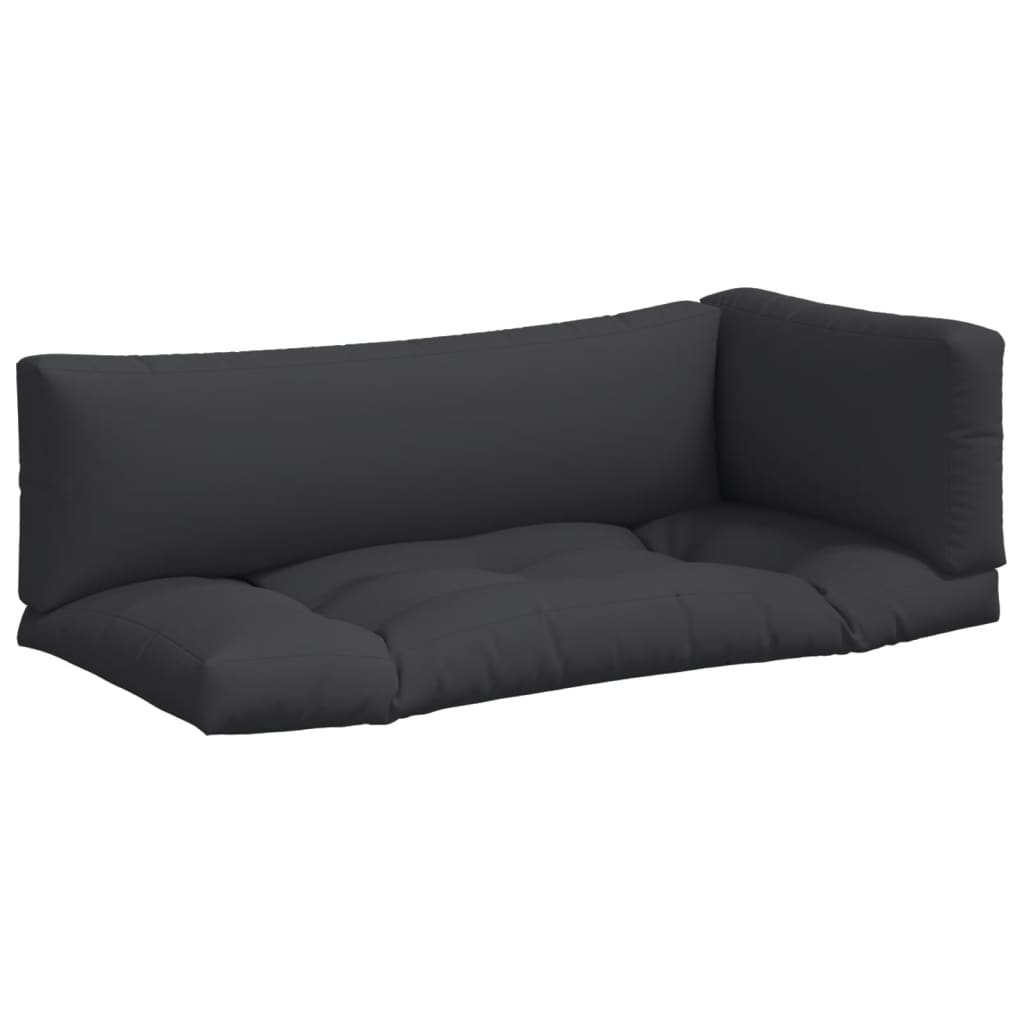 Vidaxl Palettenkissen 3 St. Stoff schwarz
