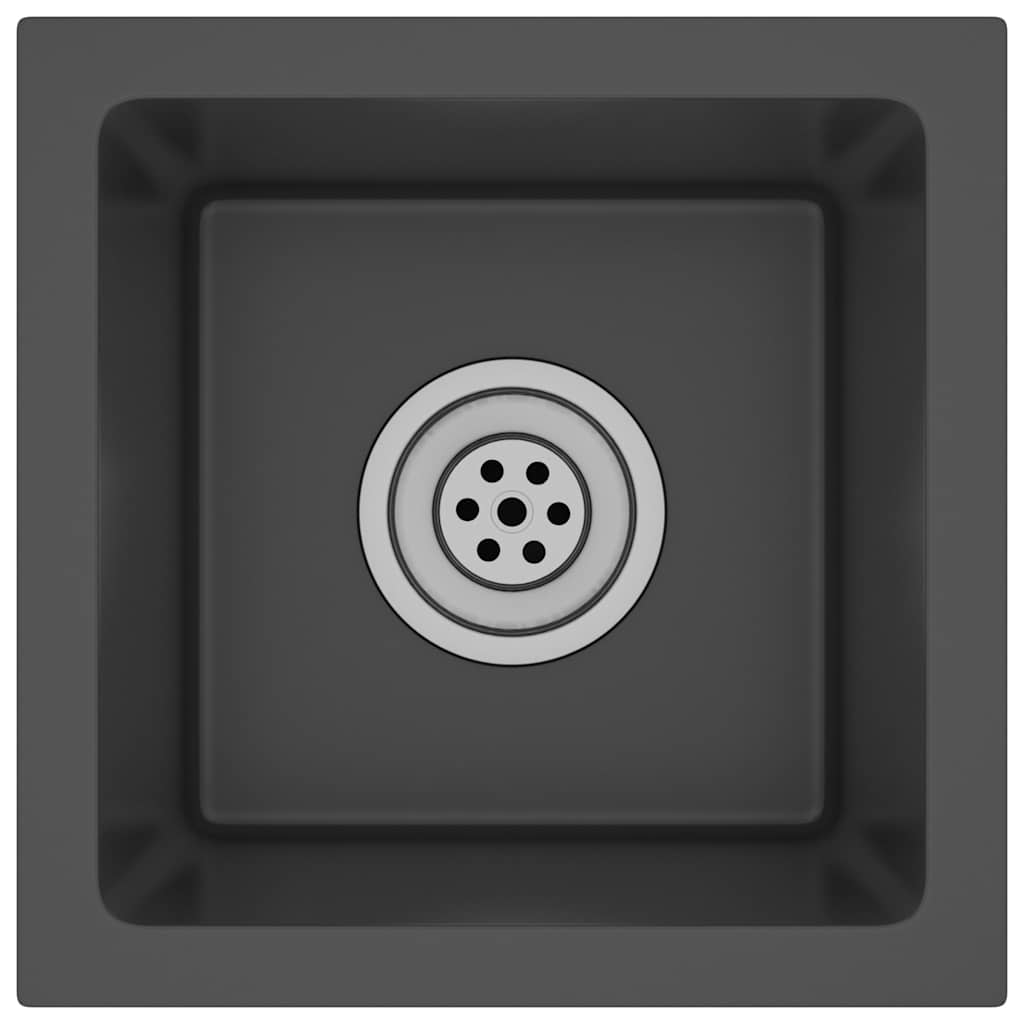 Vidaxl sink handmade stainless steel black