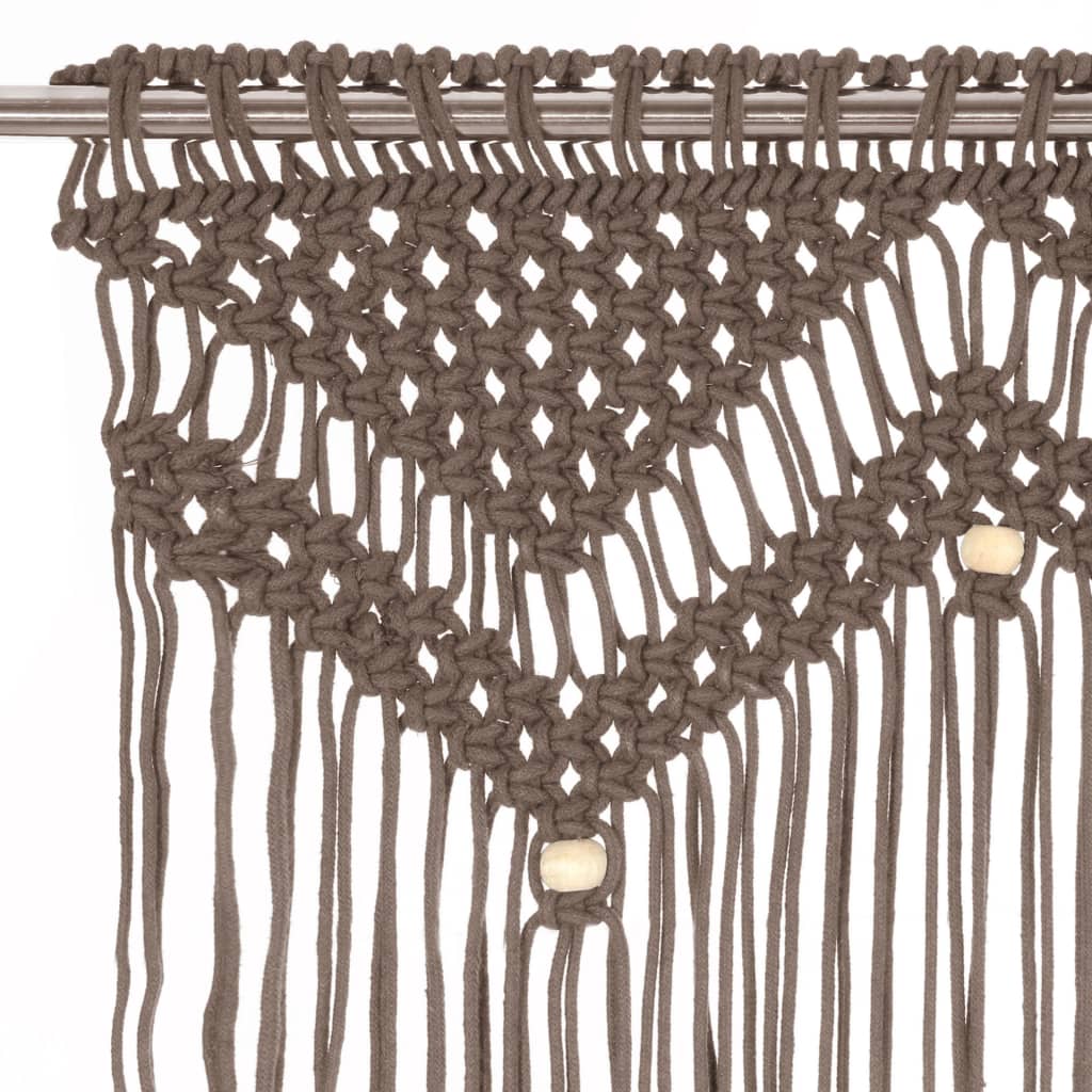 Vidaxl opona makramé 140x240 cm bavlna taupe
