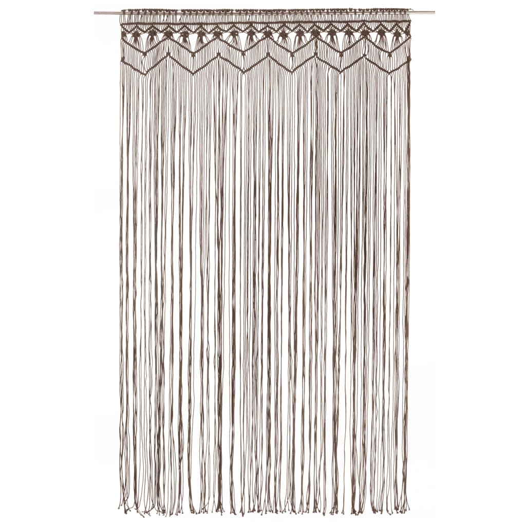 Vidaxl opona makramé 140x240 cm bavlna taupe