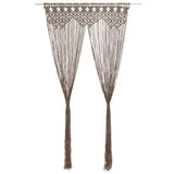 Vidaxl gardin makramé 140x240 cm bomuld taupe