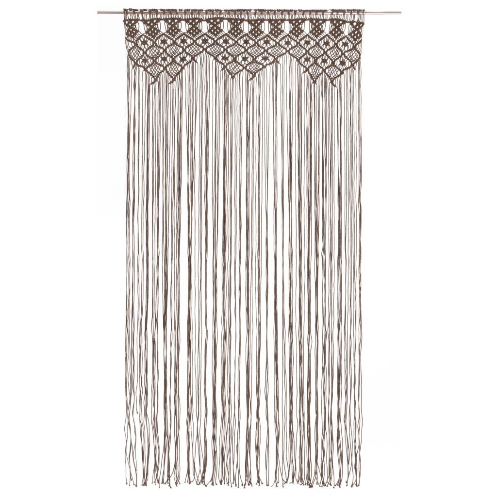 Vidaxl gardin makramé 140x240 cm bomuld taupe