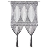 Vidaxl Curtain Macramé 140x240 cm Cotton Anthracite