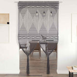 Vidaxl Curtain Macramé 140x240 cm Cotton Anthracite