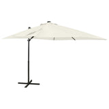 Vidaxl schwëmmt Paragolsol mat Pole a LED LED LEDGE 250 CM SICK-faarweg