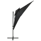 Vidaxl -schwimmendes Parasol mit Doppeldach 250x250 cm Schwarz