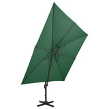 Vidaxl -schwimmendes Parasol mit Doppeldach 300x300 cm Grün