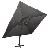 Vidaxl Floating Parasol con antracite a doppio tetto 400x300 cm
