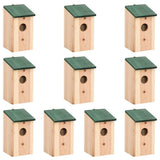 Vidaxl bird houses 10 pcs 12x12x22 cm solid pinewood