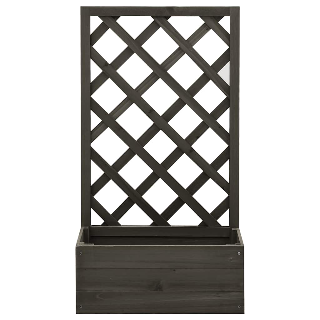Vidaxl Latwerkplantenbak 50x25x90 cm Solid pine Gray