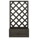Vidaxl Latwerkplantenbak 50x25x90 cm Solid pine Gray