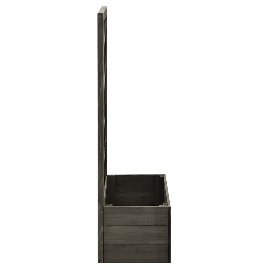 Vidaxl Latwerkplantenbak 50x25x90 cm Solid pine Gray