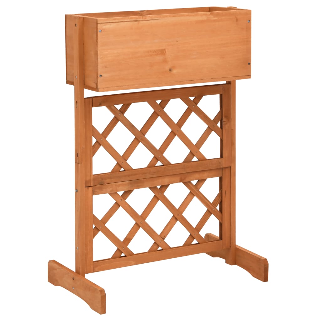 Vidaxl Latwerkplantenbak 45x30x74 cm Solid pine orange