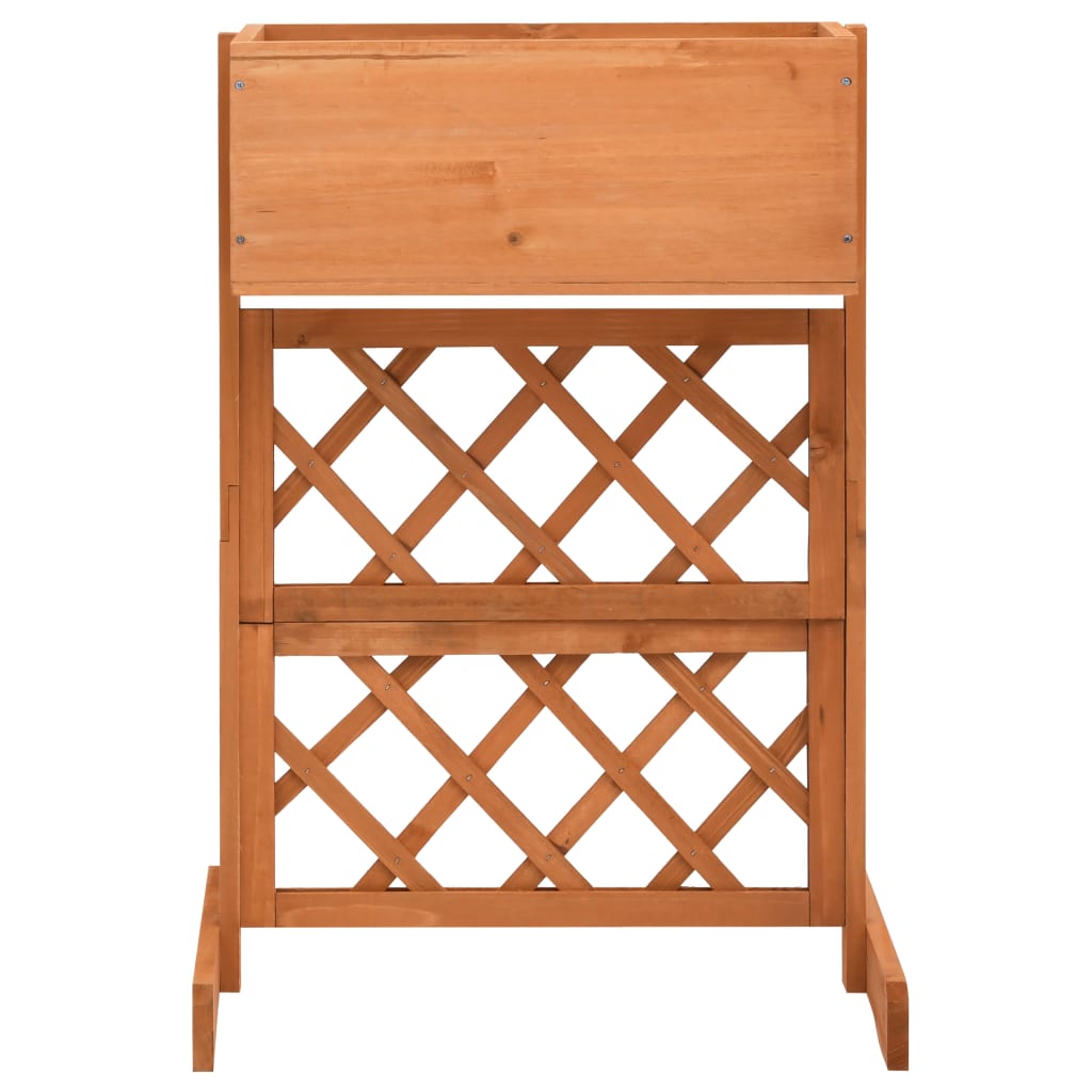 Vidaxl latwerkplantenbak 45x30x74 cm de pino sólido naranja