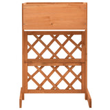 Vidaxl latwerkplantenbak 45x30x74 cm de pino sólido naranja