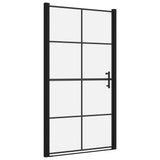 Vidaxl shower door 100x178 cm tempered glass black