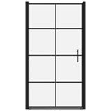 Vidaxl shower door 100x178 cm tempered glass black