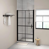 Vidaxl shower door 100x178 cm tempered glass black