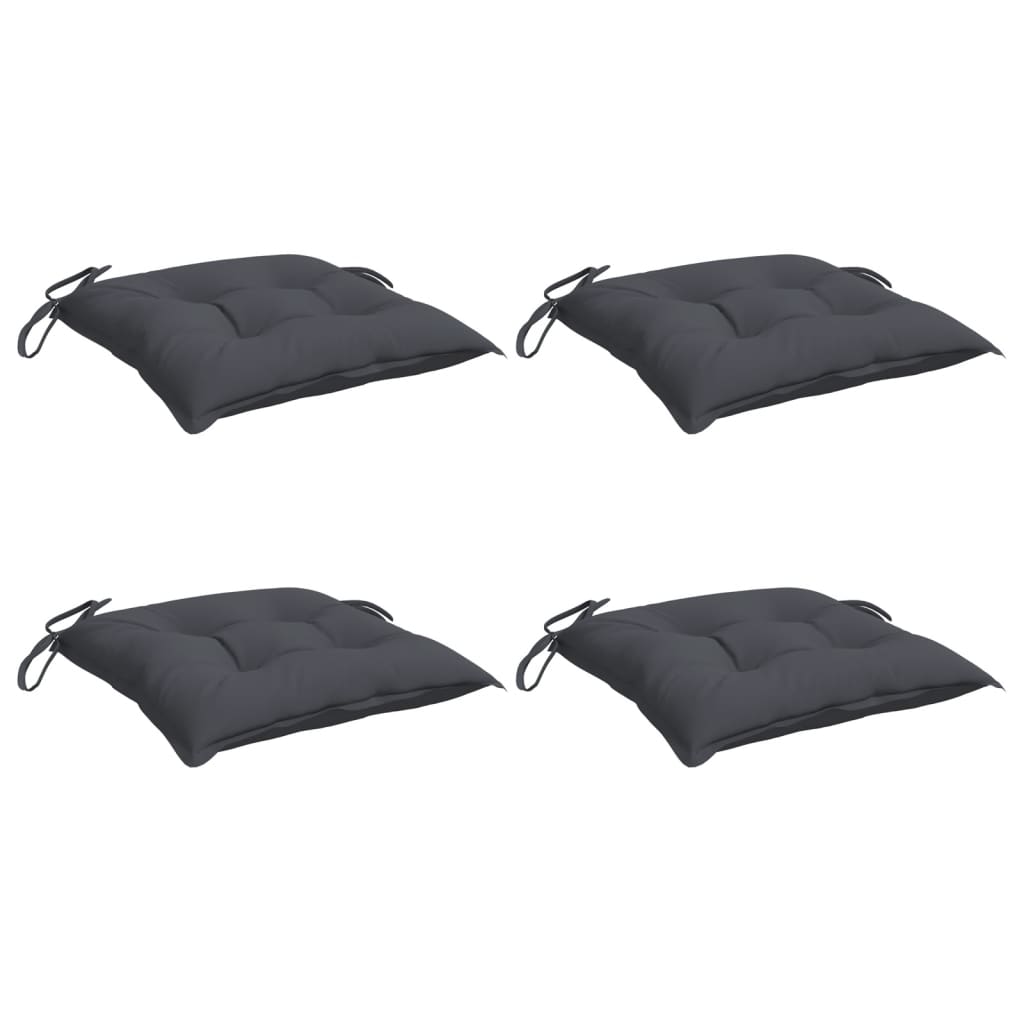 VIDAXL -Stuhlkissen 4 PCs 40x40x7 cm Oxford Stoffanthrazit -gelöscht