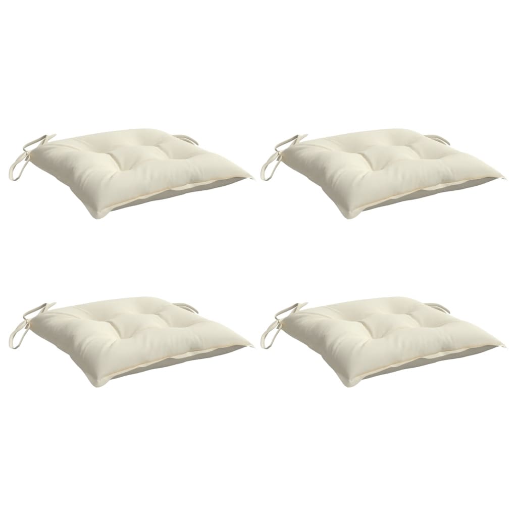 Vidaxl Chair cushions 4 pcs 40x40x7 cm Oxford fabric crèmewit