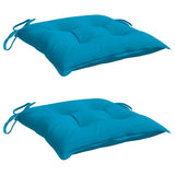 Coussins de chaise Vidaxl 2 ST 40x40x7 cm Oxford tissu bleu clair