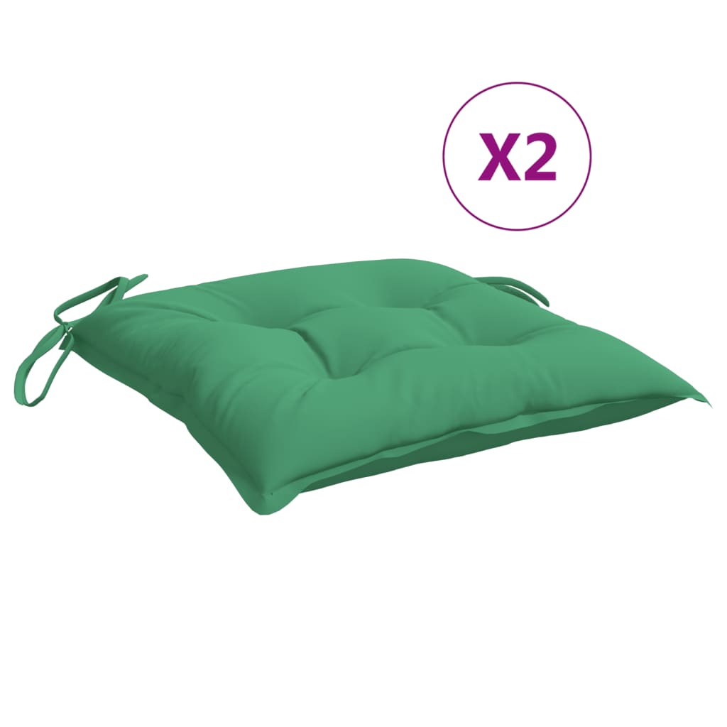Vidaxl Chair cushions 2 st 40x40x7 cm Oxford fabric green