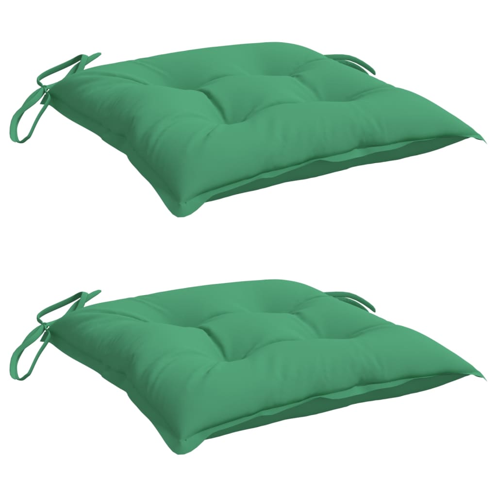 Vidaxl Chair cushions 2 st 40x40x7 cm Oxford fabric green