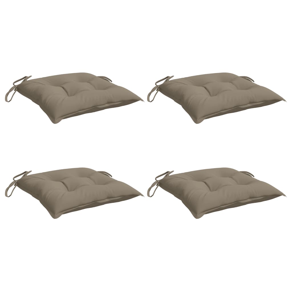 Vidaxl Chair cushions 4 pcs 40x40x7 cm Oxford fabric taupe