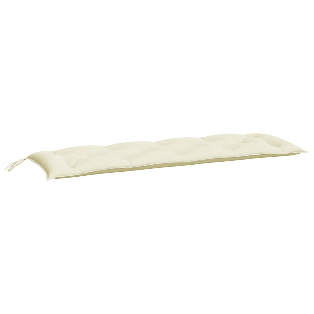 Vidaxl Garden Bench Kissen 150x50x7 cm Oxford Stoff Crèmewit