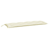 Vidaxl Garden Bench Kissen 150x50x7 cm Oxford Stoff Crèmewit