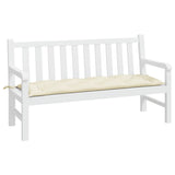 Vidaxl Garden Bench Kissen 150x50x7 cm Oxford Stoff Crèmewit