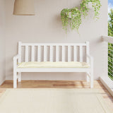 Vidaxl Garden Bench Kissen 150x50x7 cm Oxford Stoff Crèmewit