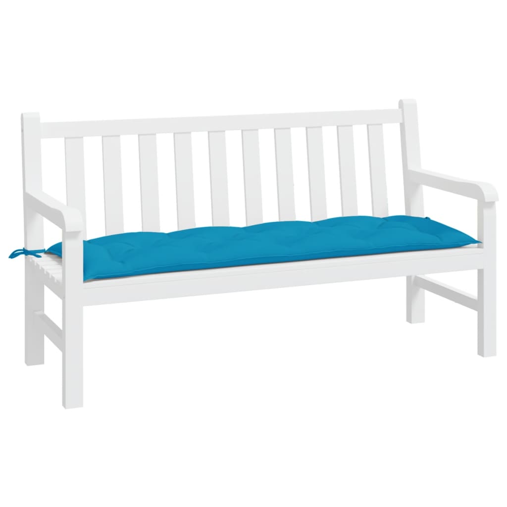 Vidaxl Garden Banch Cushion 150x50x7 cm tessuto oxford azzurro