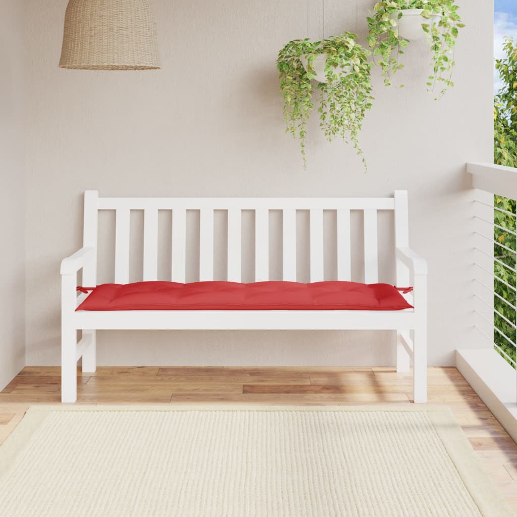 Vidaxl Gartenbank Kissen 150x50x7 cm Oxford Stoff rot