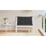 VIDAXL Garden Bench blazina 100x (50+50) x7 cm Oxford tkanina črna