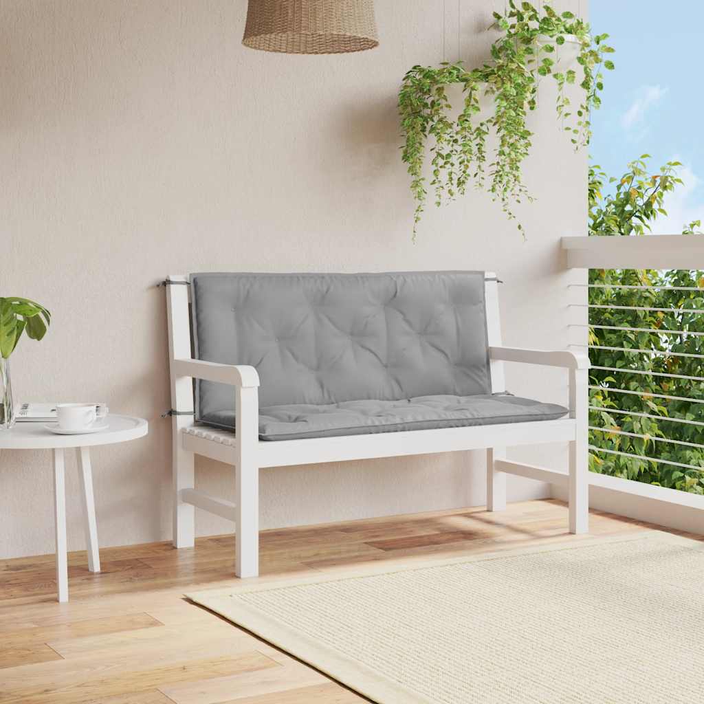 Vidaxl Garden Bench Cushion 120x (50+50) x7 cm Oxford Fabric Grey
