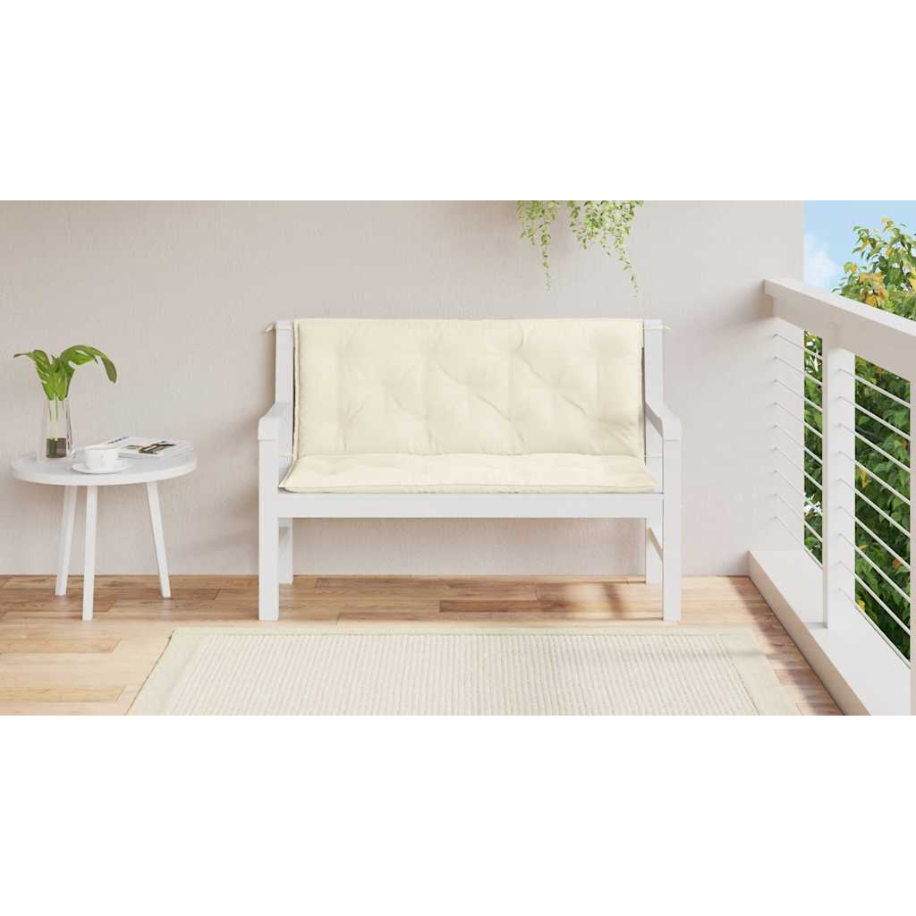 Vidaxl Garden Bench polštář 120x (50+50) x7 cm oxford tkanin crèmewit