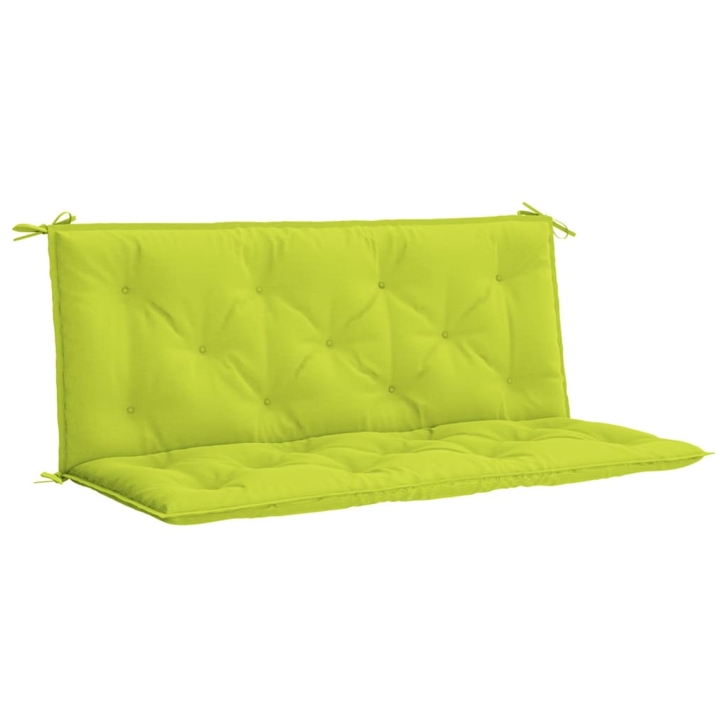 VIDAXL Garden Bench blazina 120x (50+50) x7 cm Oxford tkanina svetlo zelena