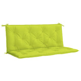 VIDAXL Garden Bench blazina 120x (50+50) x7 cm Oxford tkanina svetlo zelena