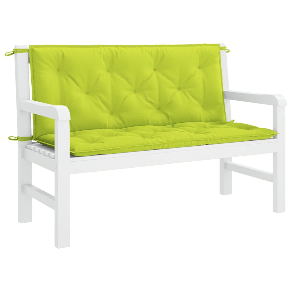 VIDAXL Garden Bench blazina 120x (50+50) x7 cm Oxford tkanina svetlo zelena