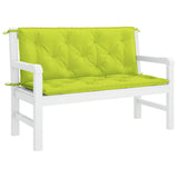 VIDAXL Garden Bench blazina 120x (50+50) x7 cm Oxford tkanina svetlo zelena
