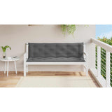 Vidaxl Garden Bench Pushion 150x (50+50) x7 cm Oxford stof Anthracite farvet