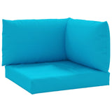 Almofadas de paletes vidaxl 3 St Oxford Fabric azul claro