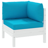 Almofadas de paletes vidaxl 3 St Oxford Fabric azul claro