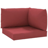 Vidaxl palet poduszki 3 St Oxford Fabric Wine Rood