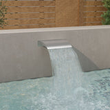 VIDAXL PABINSKI POOL Fontana 45x26x13 cm Srebrno obarvano iz nerjavečega jekla