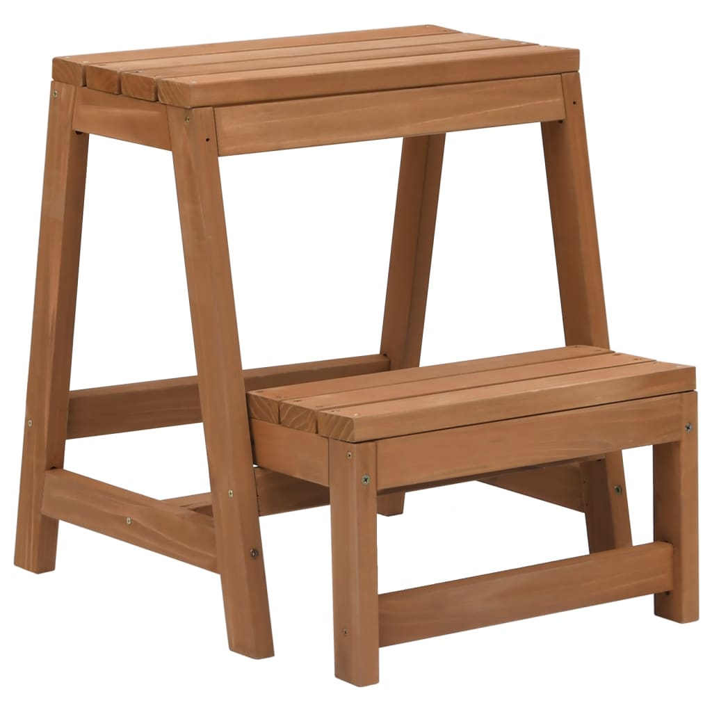 Vidaxl stool Foldable solid pinewood