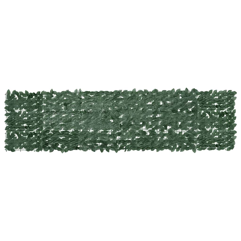 Vidaxl balkongskjerm med mørkegrønne blader 300x75 cm